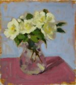 Yellow Roses in Glass Vase